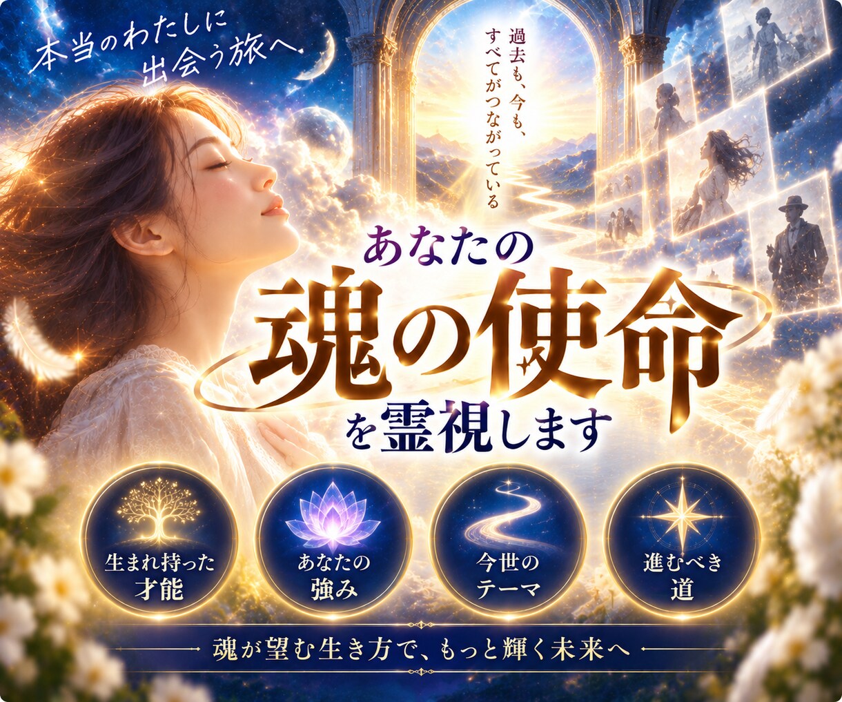 あなたの魂の使命・才能・強み・生き方を霊視します 生まれてきた意味・才能・強み・進むべき道を深く読み解きます イメージ8