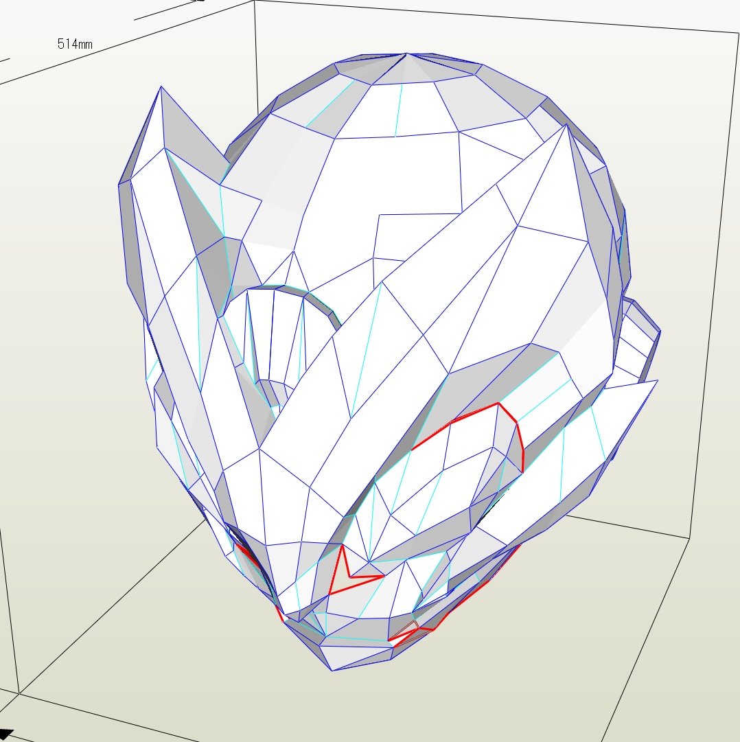 オリジナルヒーローマスクを3D型紙化します ペパクラ対応・EVAフォーム製作用データを納品 イメージ6
