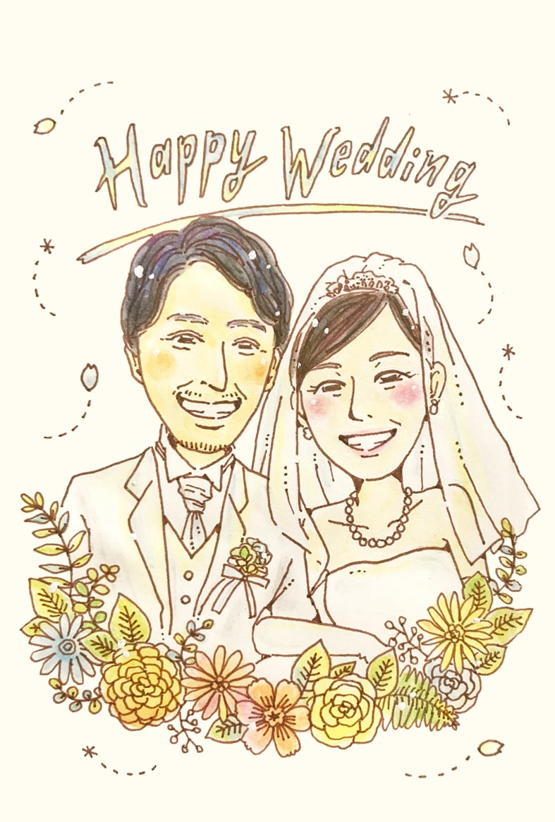 手描きの似顔絵イラスト描きます ◆年賀状、母の日、父の日、歓迎祝いに！◆ イメージ2