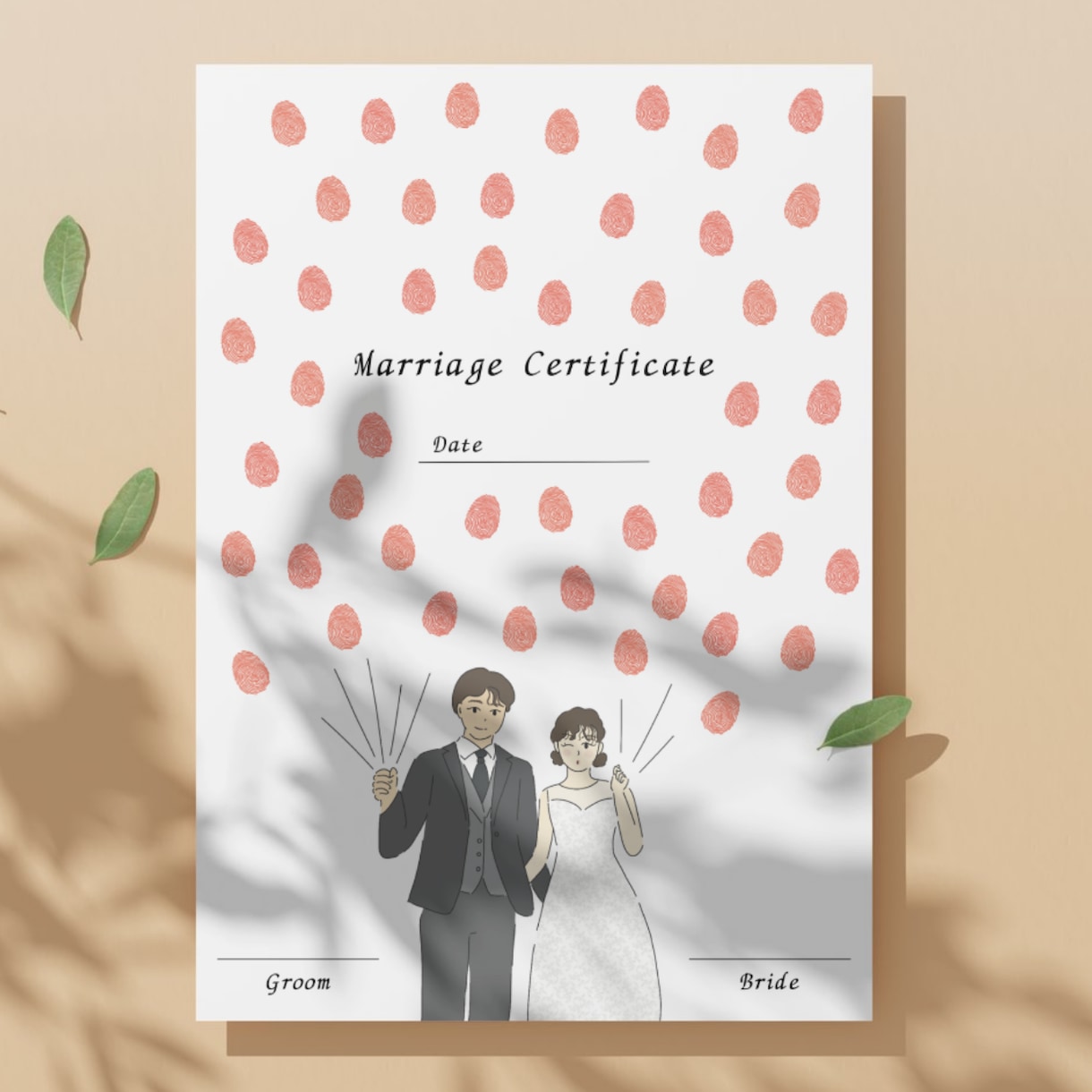 イラスト付き♡オリジナルの結婚証明書を作ります ゲスト参加型演出でゲストと一緒に作り上げる結婚証明書を イメージ5