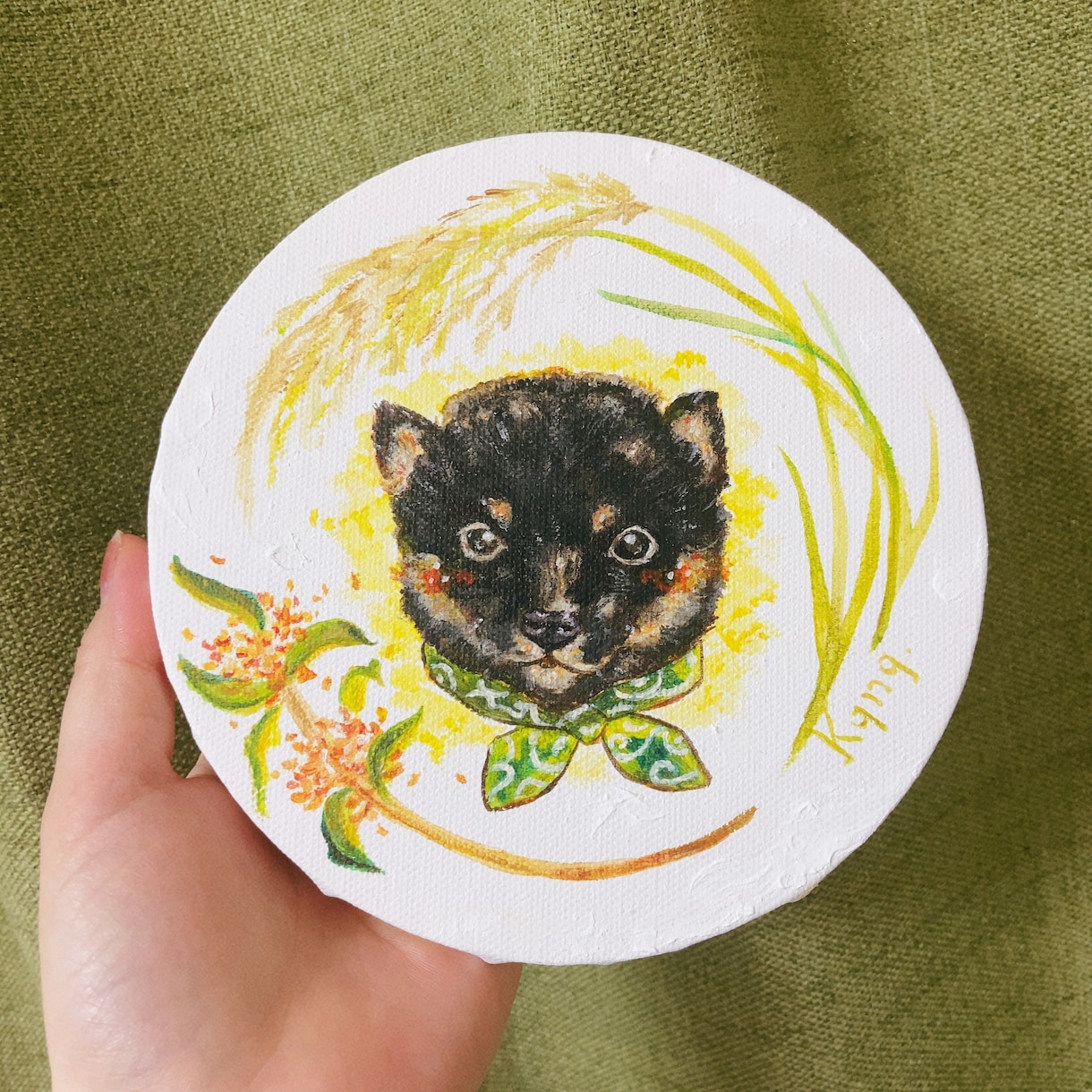 お部屋に飾りやすいギフト用のイラスト描きます 人物や人物の似顔絵、ギフト用、手のひらサイズのイラスト イメージ8