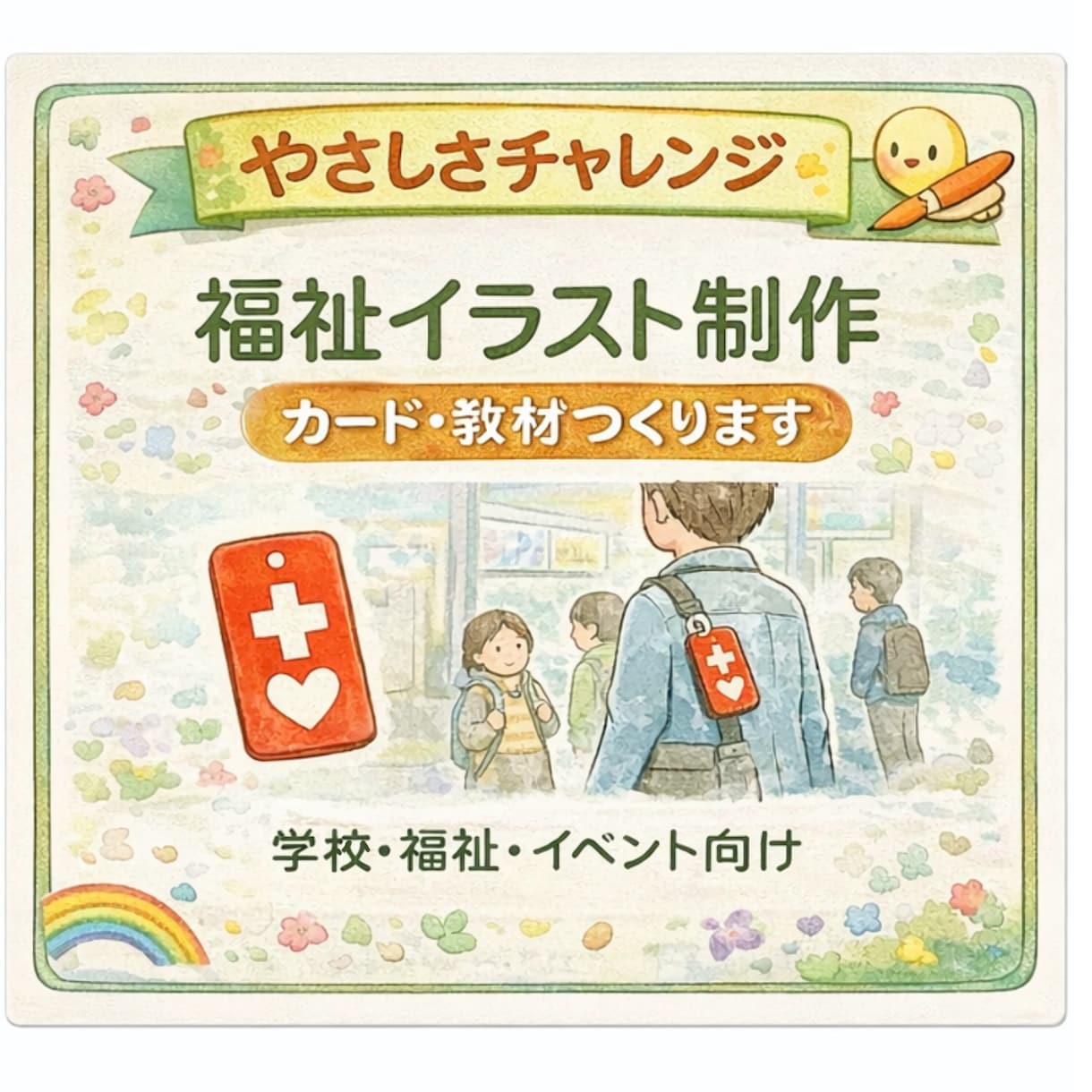 やさしい福祉イラスト・障害理解カード制作します 子どもにも大人にも伝わる、やさしい説明イラスト イメージ1