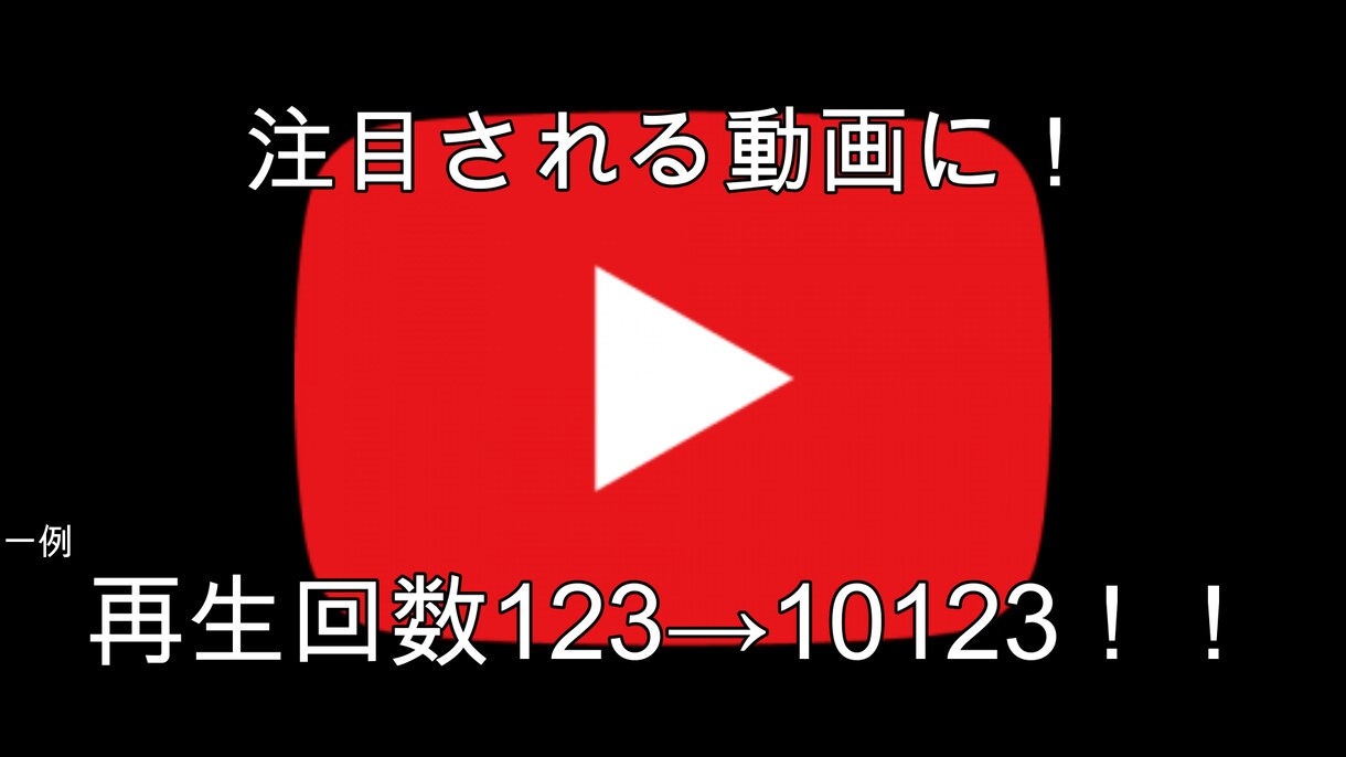 再生回数１0000回増やします みんなに注目されるYouTuber！ イメージ1