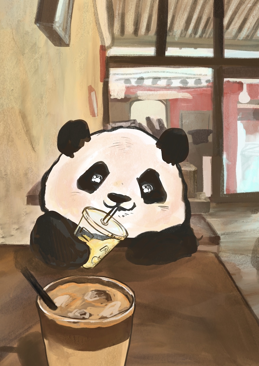 パンダ作品のイラストオーダー承ります パンダらしい可愛さを詰め込んだあなただけのイラストを！ イメージ2