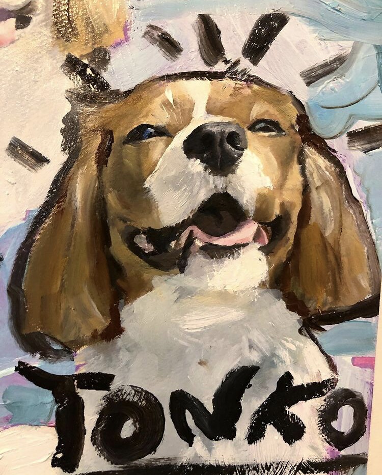 多摩美卒のプロの画家がペットの肖像画をお描きします 額装した状態でお届け！油絵の手描きで一点ものをお作りします イメージ7