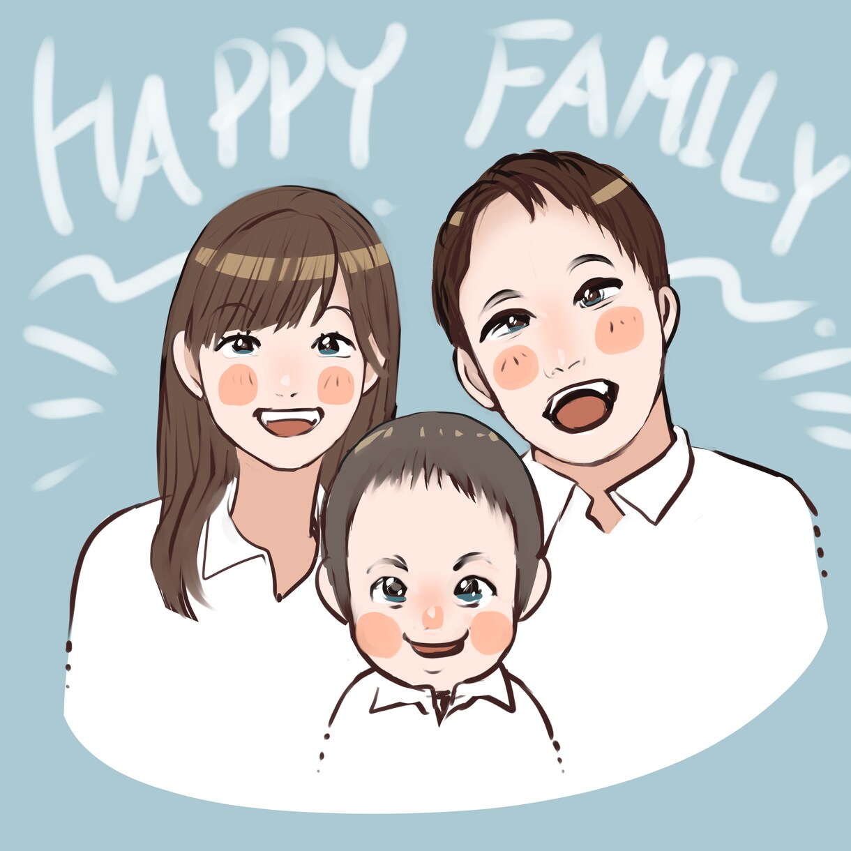 やさしく可愛い似顔絵アイコン描きます 2名5,000円〜｜やさしい似顔絵アイコン制作 イメージ4