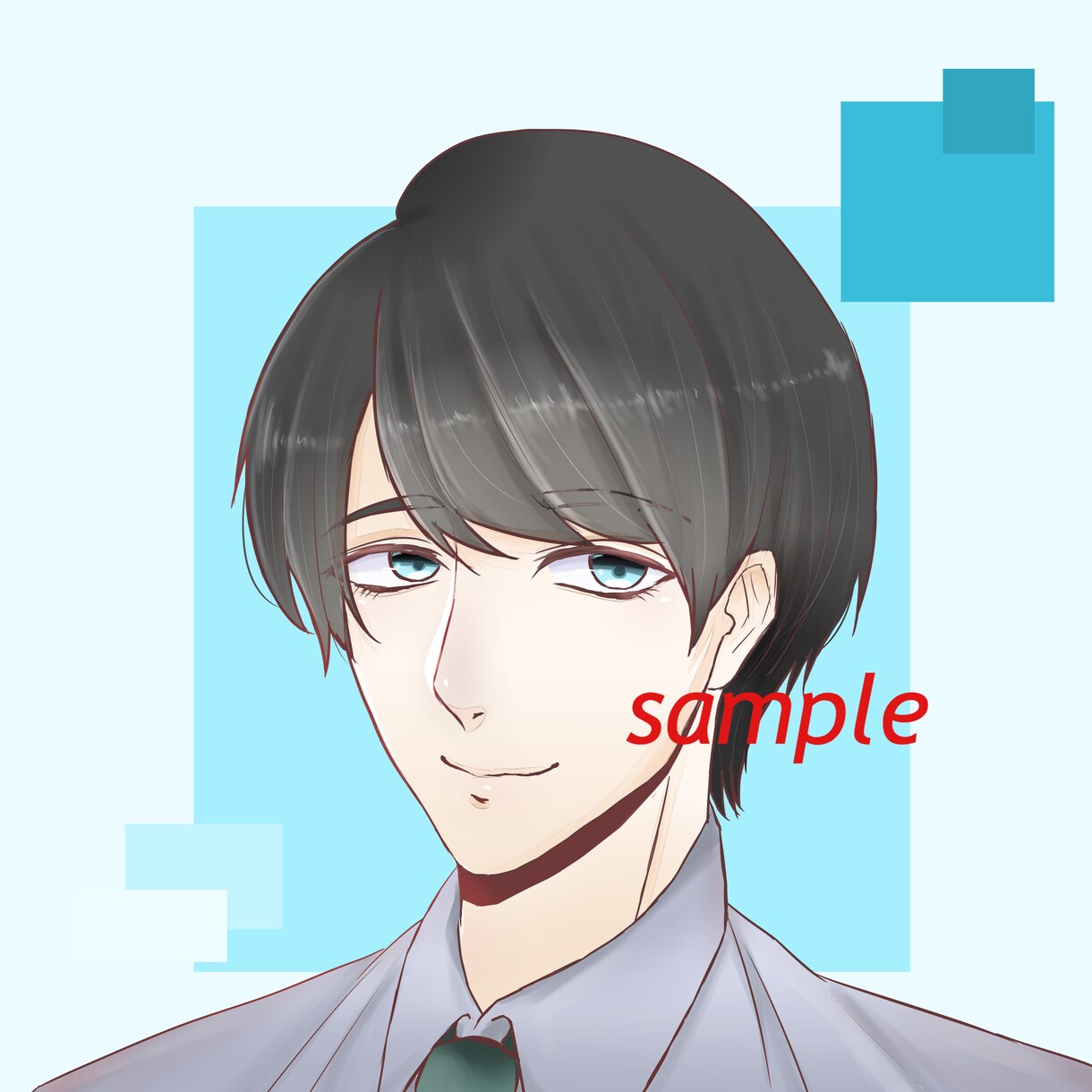 最短1日！あなただけのSNS用アイコン描きます ご希望に沿った男性アイコンを描きます イメージ3