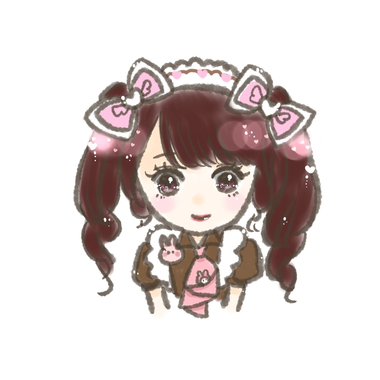 即納！ゆるふわ系かわいいアイコン、似顔絵作成します オプション無料多数！即納で制作いたします。 イメージ4