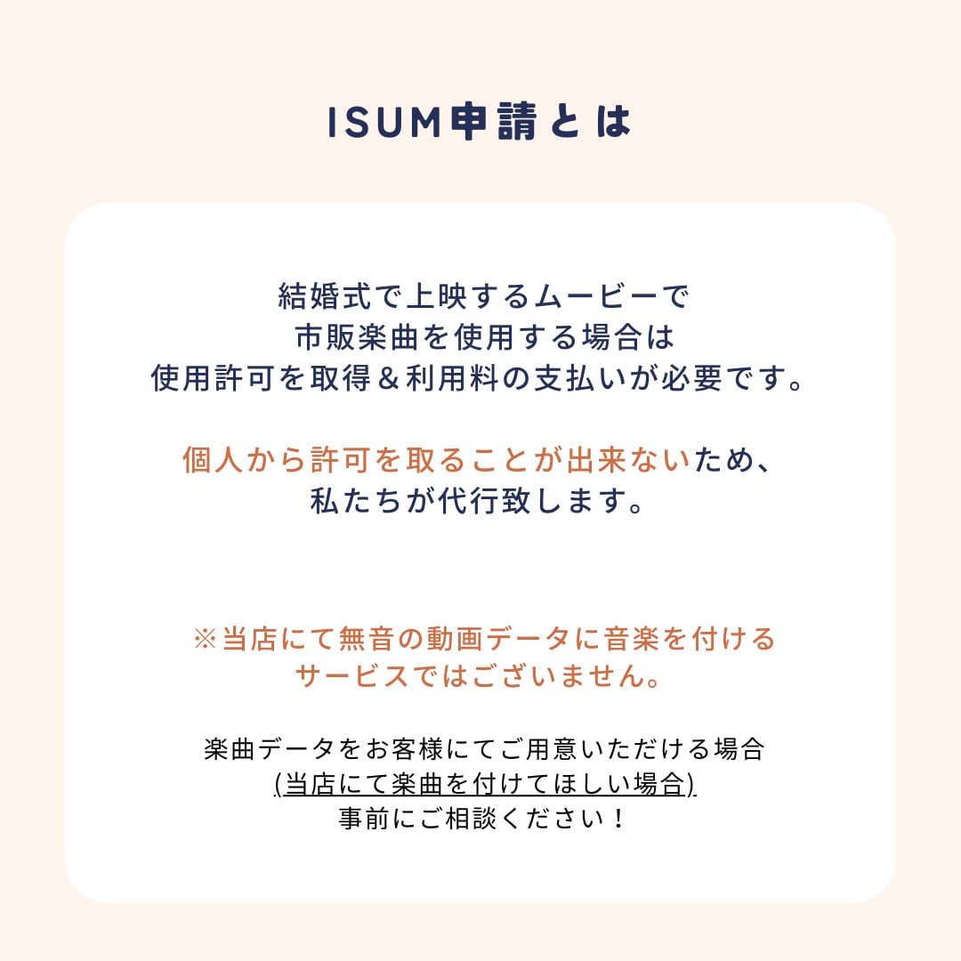最安値！アイサム(ISUM)申請代行します お見積もりご不要です！3曲以上割引あり⁂データなら即納 イメージ4