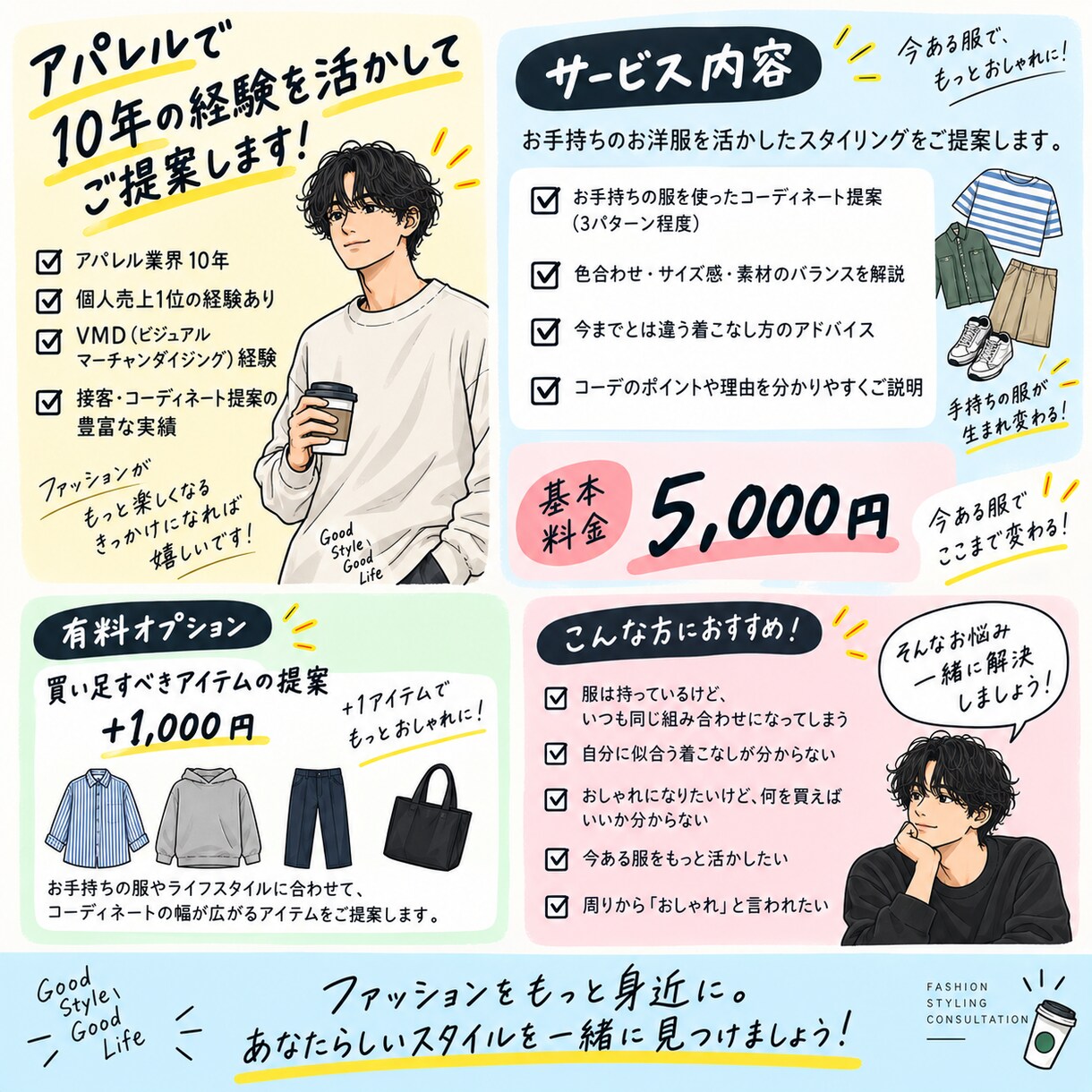 家にある服で1ランク上のスタイリングを提案します 自分のコミュニティの中で「1番オシャレ」を目指しませんか？ イメージ5