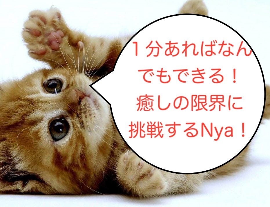 １分あるならなんでもできる！癒しの限界に挑戦します 頑張ってる自分へのご褒美に。いろんな形で癒して差し上げます♪ イメージ1