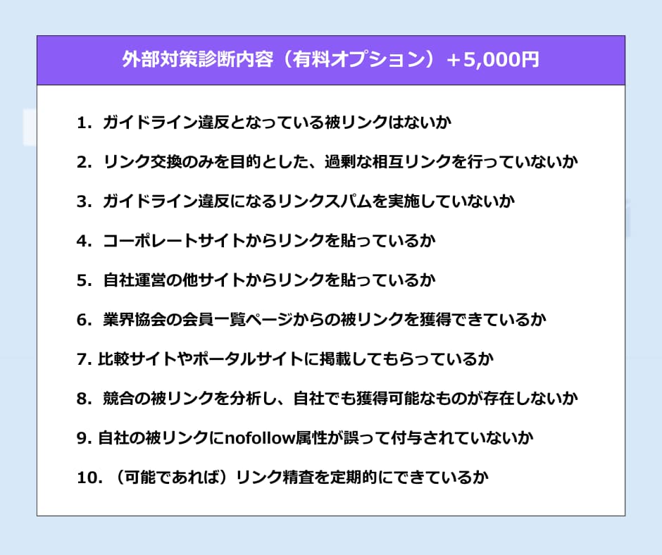 お手頃SEO診断で問題発見→解決支援します 見落としていた改善ポイントをプロの目で徹底発掘 イメージ3