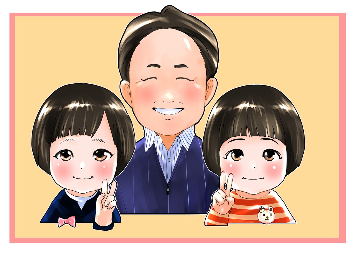 ご家族・ペットの楽しい似顔絵を描きます 大切な人との思い出を残したい方へ イメージ1