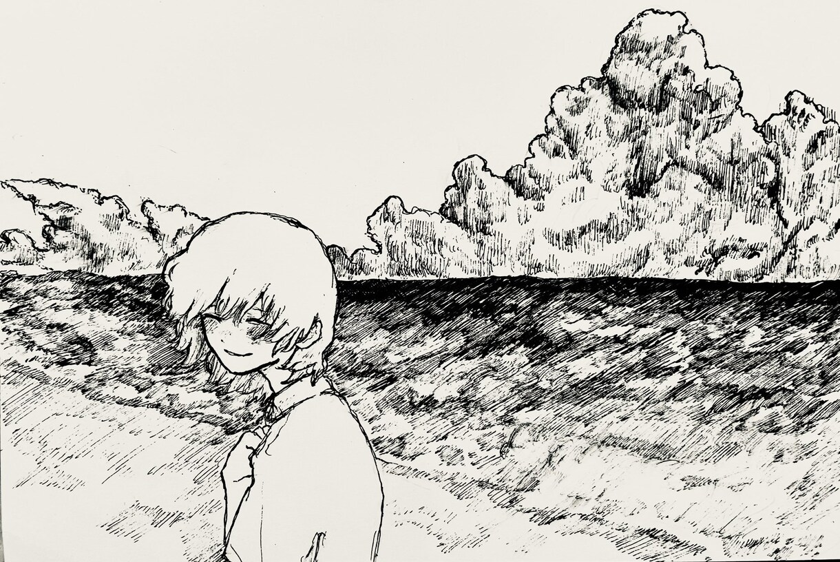 モノクロのイラストを描くことができます ボールペン画です！独特な線がかけます イメージ4