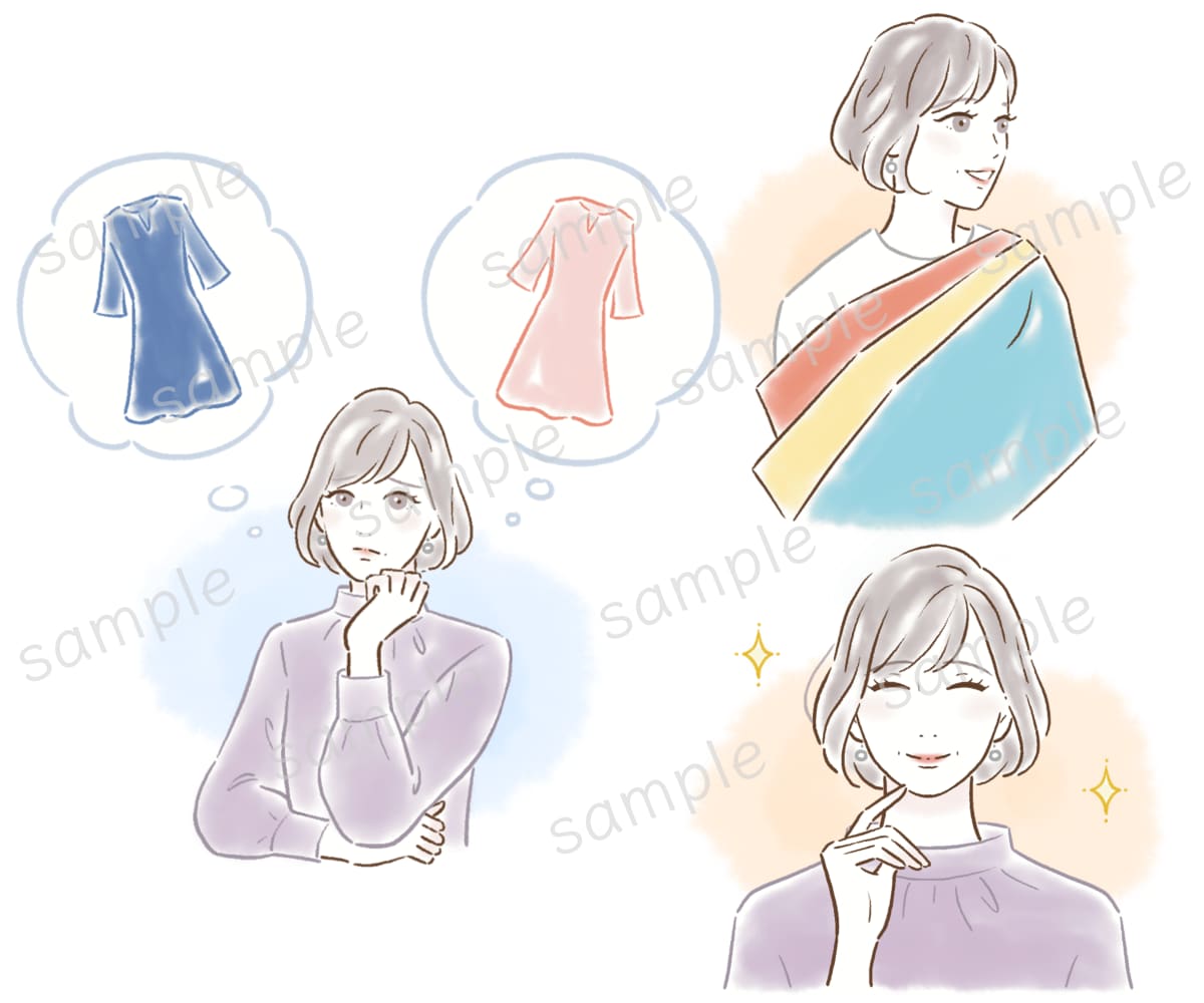 やさしい美容イラスト・ファッションイラスト描きます 商用OK！医療・スポーツも◎HPやチラシを美しく彩ります イメージ5