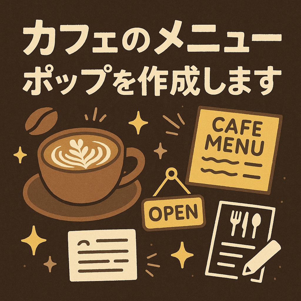 カフェメニューのPOPをお作りします カフェ店主がつくる、“伝わる”メニューとPOP。 イメージ1