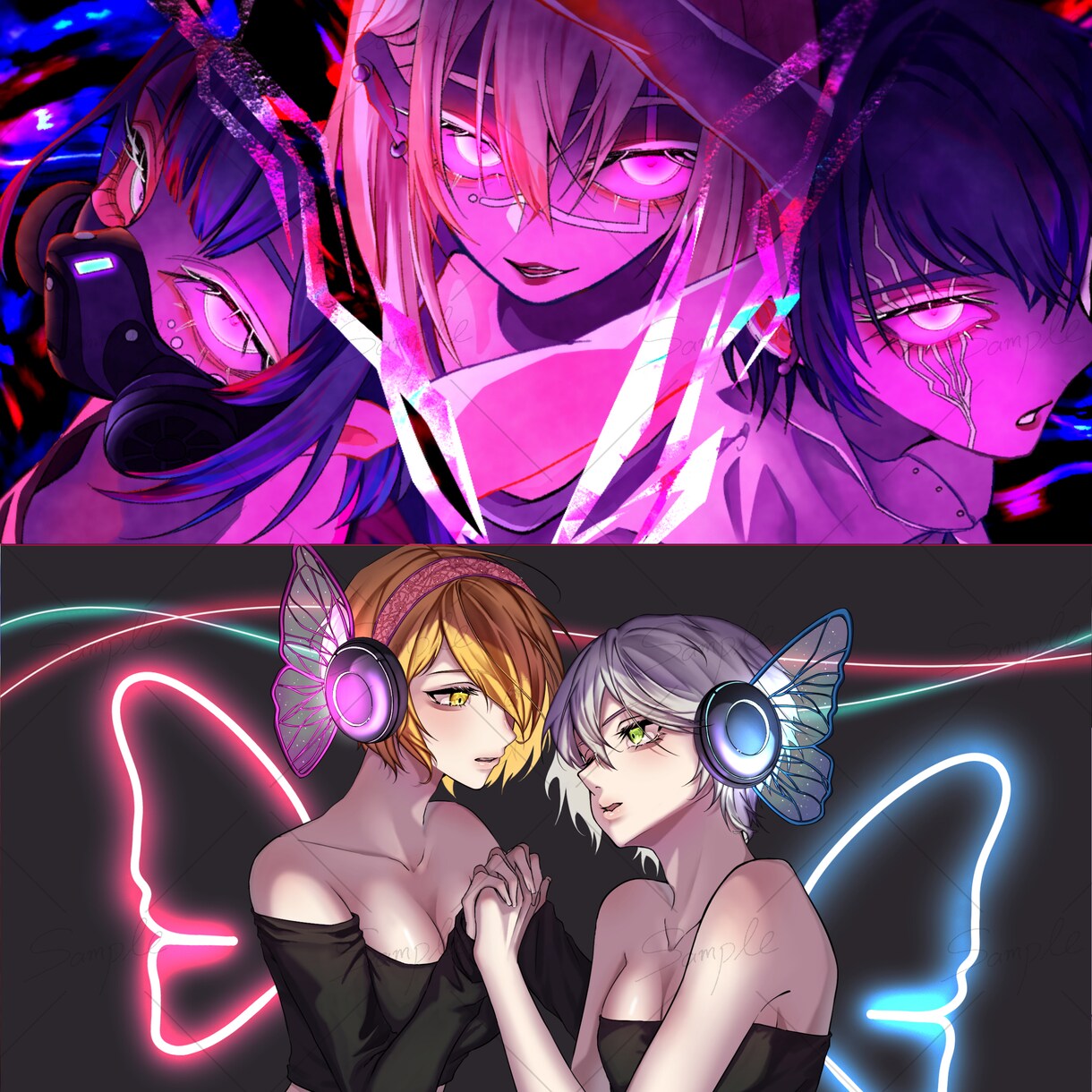 アイコン/歌みた/立ち絵、理想のイラスト描きます 配信者様の手助けとなるイラストを幅広くお描きします。 イメージ2