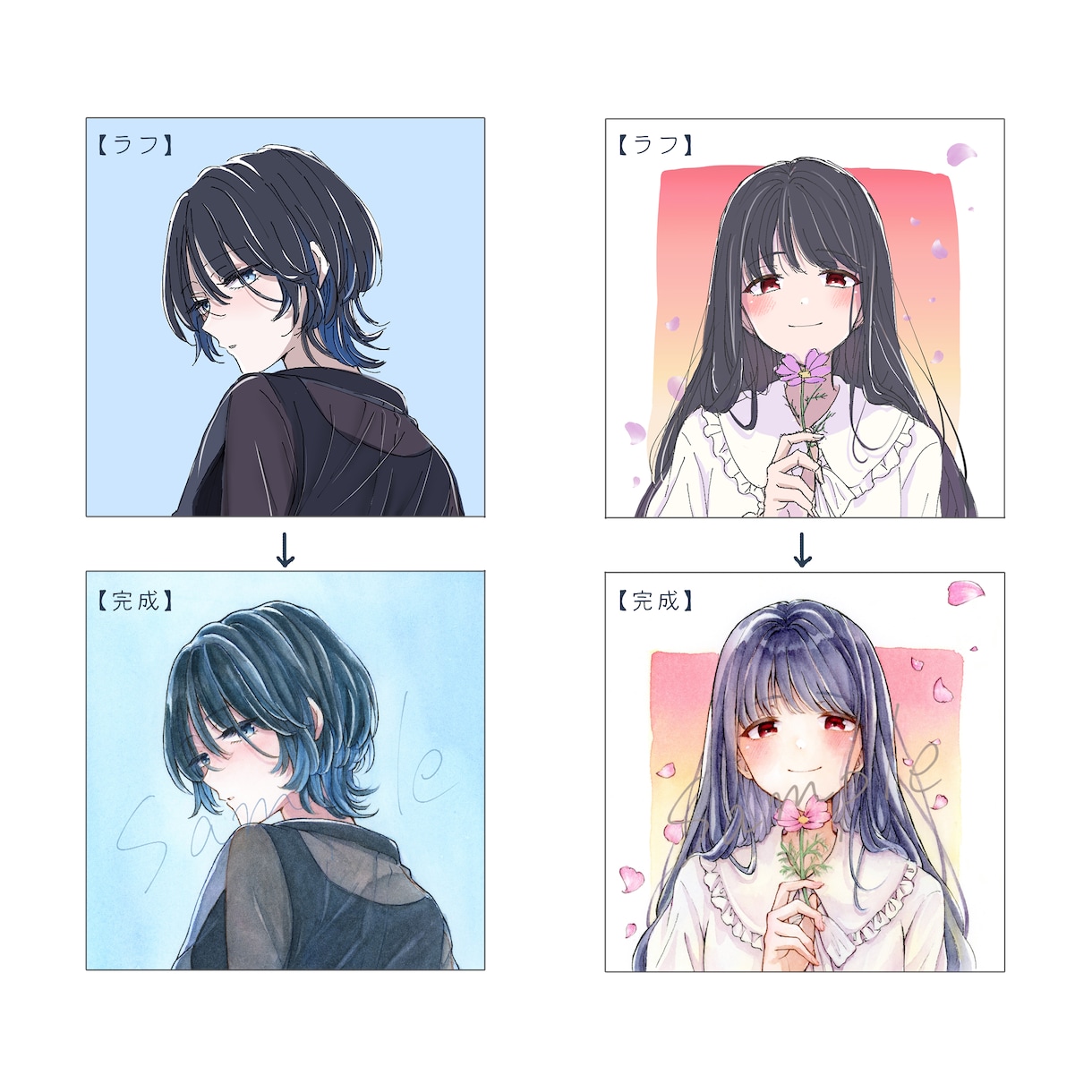 透明水彩で季節を感じるようなイラストを作成します 世界にひとつ！大切な方へのプレゼントや記念日にいかがですか？ イメージ10