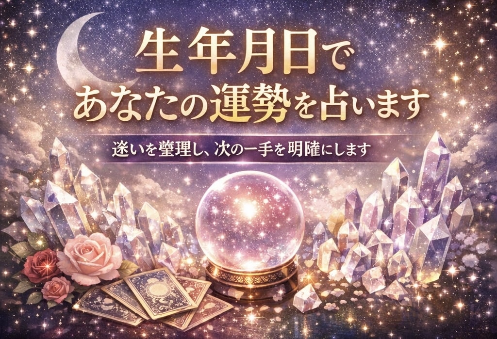 生年月日であなたの運勢を占います 恋の本音と今後の展開を読み解きます イメージ1