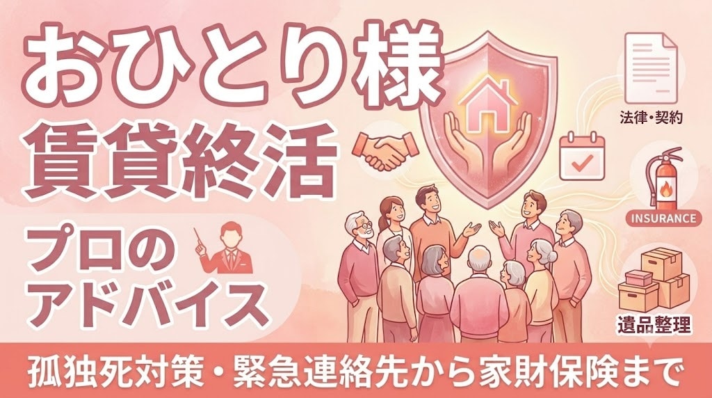 おひとり様の賃貸終活のご支援を致します 緊急連絡先～孤独死対策の仕組み作りをプロがアドバイスします イメージ1