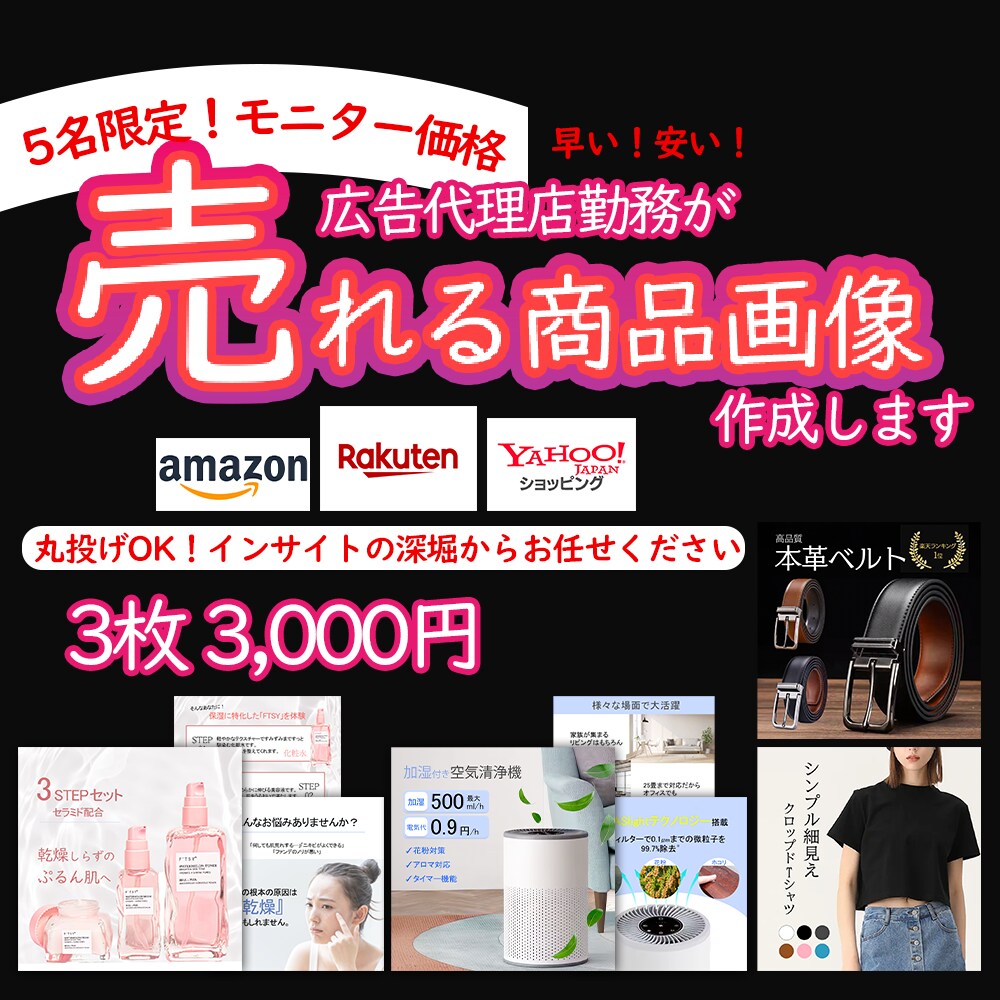 5名限定！モニター価格で画像を作成します とりあえずお試しで作ってみたい方、安く早く納品します！ イメージ1