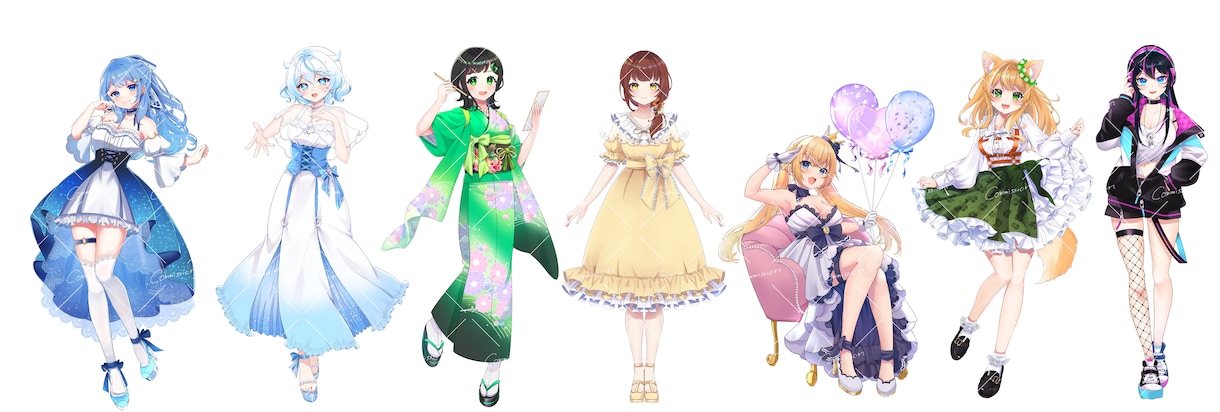 商用利用込み！立ち絵から一枚絵まで描きます (※次回10月下旬納品)注目度UP！目を引く１枚絵描きます！ イメージ6