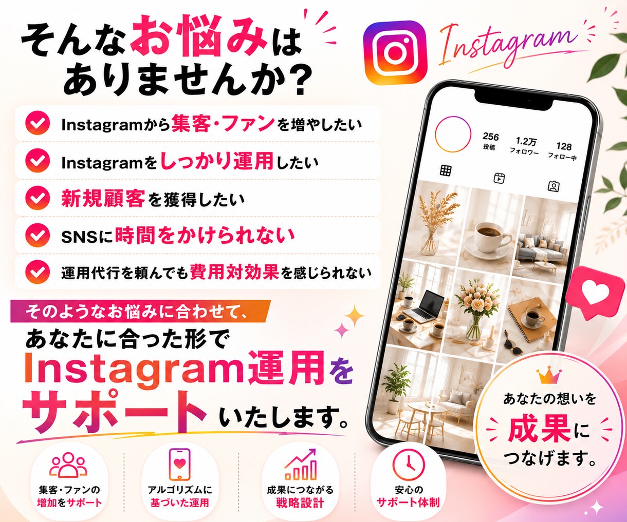 集客に繋がるInstagram運用代行します 実績キャンペーン価格※5名様まで イメージ2