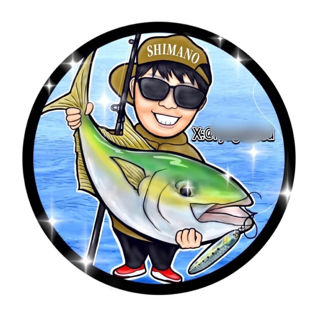 釣り魚ステッカー発送OKリアルより似顔絵作成します ステッカー発送可能！JPGかPNGデータ納品します イメージ5