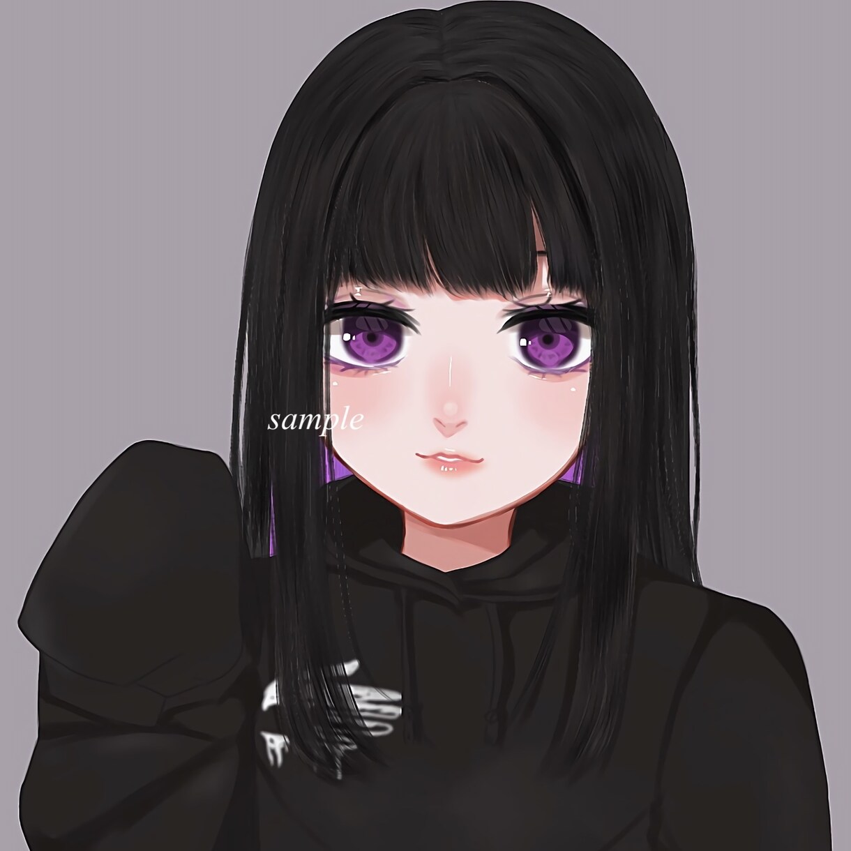 女の子の厚塗りアイコン描きます 地雷系女子、病み可愛い女の子が好きなあなたに イメージ6