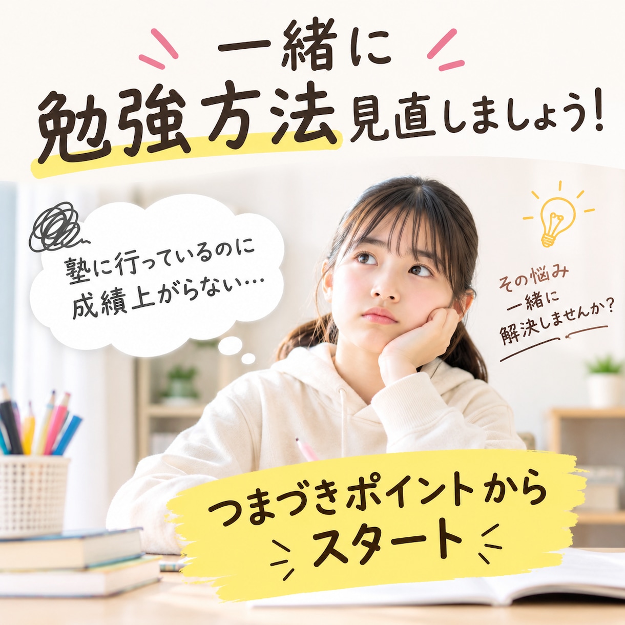 我が子に合った勉強方法一緒に探します 塾に行っても成績上がらない方、本当に勉強方法あってますか イメージ1