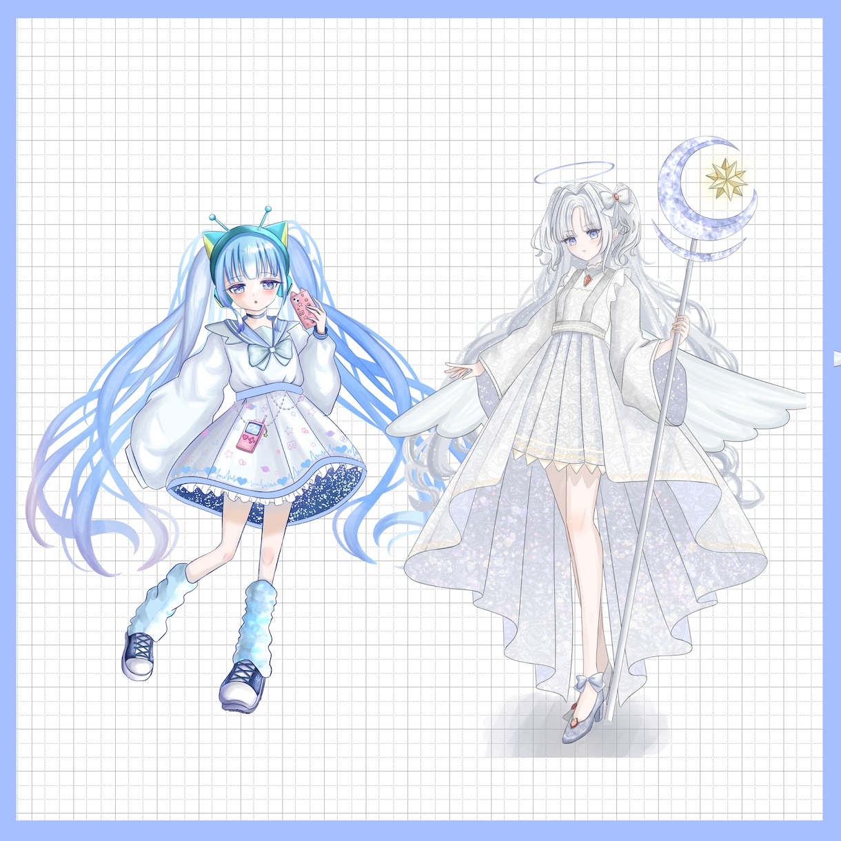 Vtuber・TRPGなど全身立ち絵を制作します Live2Dで使用するためのパーツ分けにも対応しています イメージ3