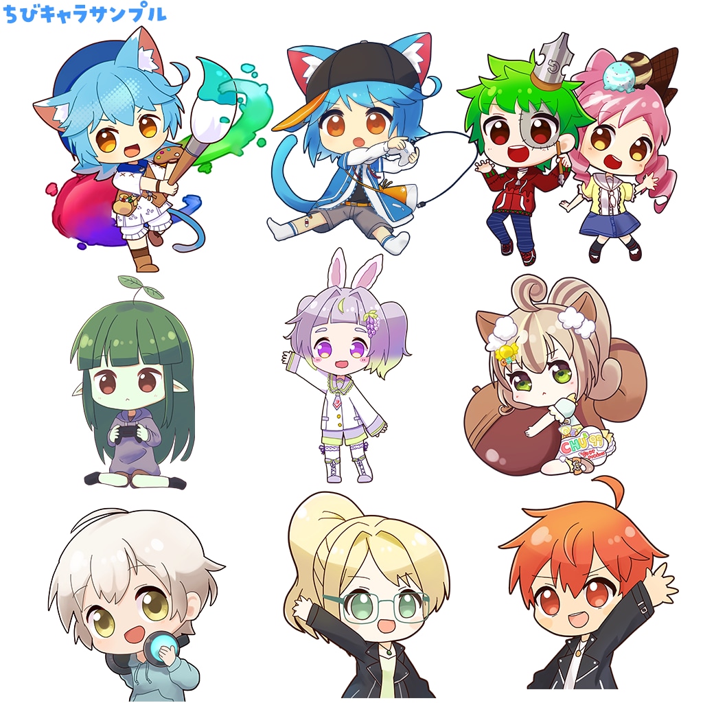 Vtuberモデル＋スターターセット制作します Live2D、イラスト、ロゴ、ちびキャラをセットで制作！ イメージ5