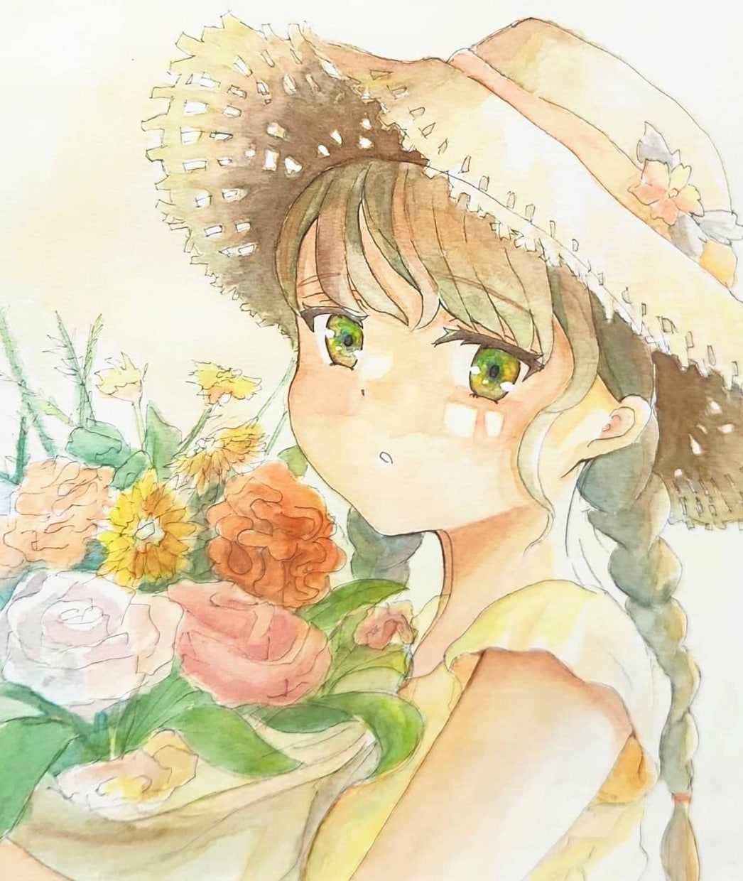 淡い透明水彩風のSNSアイコンを描きます 一点ずつ丁寧に透明水彩で手描きします。 イメージ1