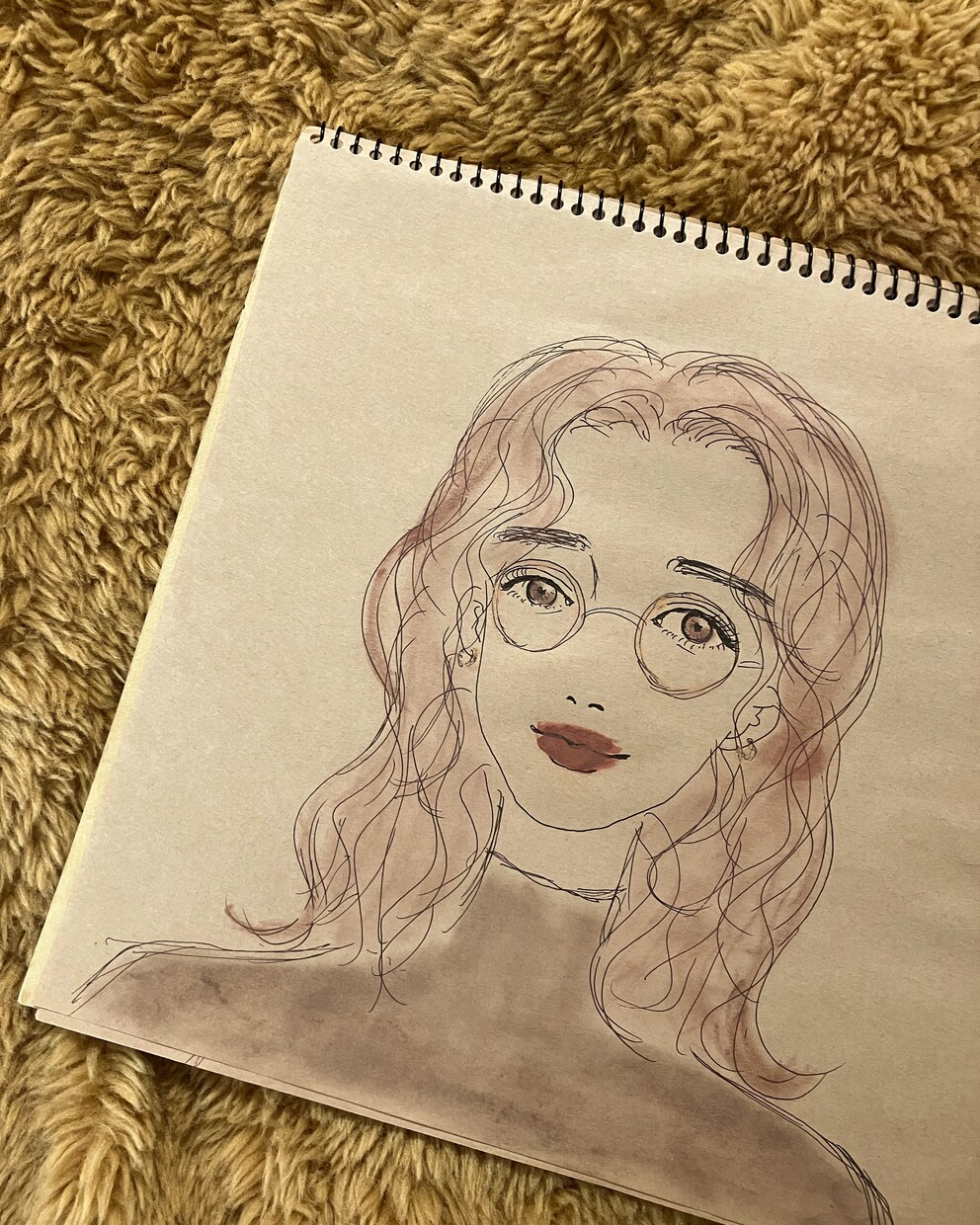 アイシャドウを使ったお洒落なイラスト描きます アイシャドウやリップを使った雰囲気のあるイラストを描きます♪ イメージ3