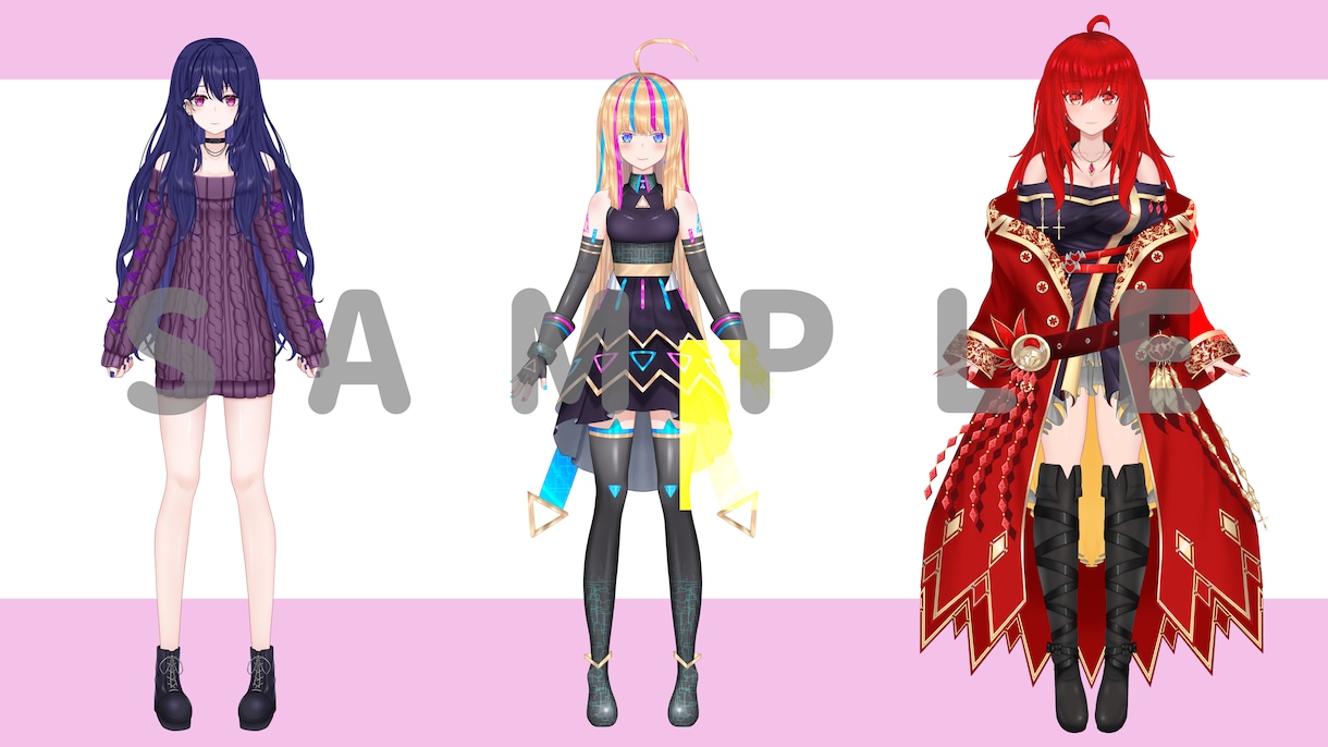VTuber用高品質Live2Dモデルを承ります VTuberキャラデザ～モデリングまで一律でお任せください！ イメージ7