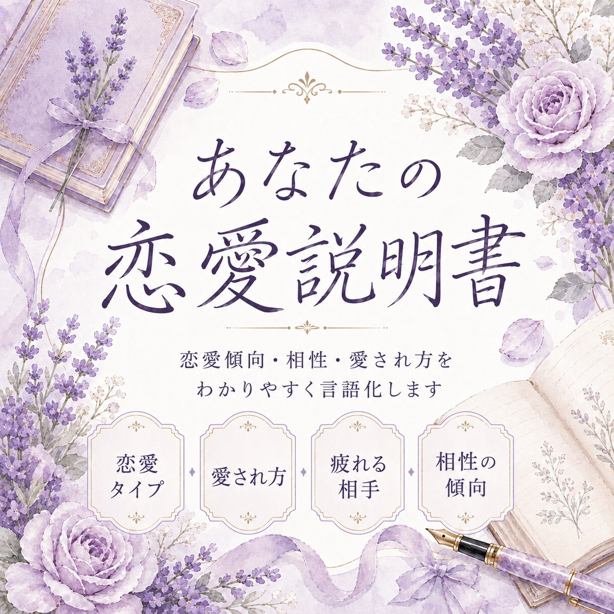 あなたの恋愛傾向を診断します 恋愛傾向、疲れやすい関係、愛され方 イメージ1