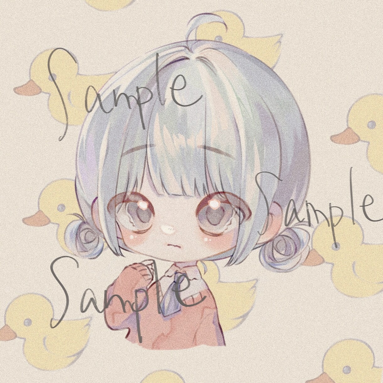 SNS用の厚塗りイラストアイコンを作成します オリジナルキャラクター、厚塗り イメージ3
