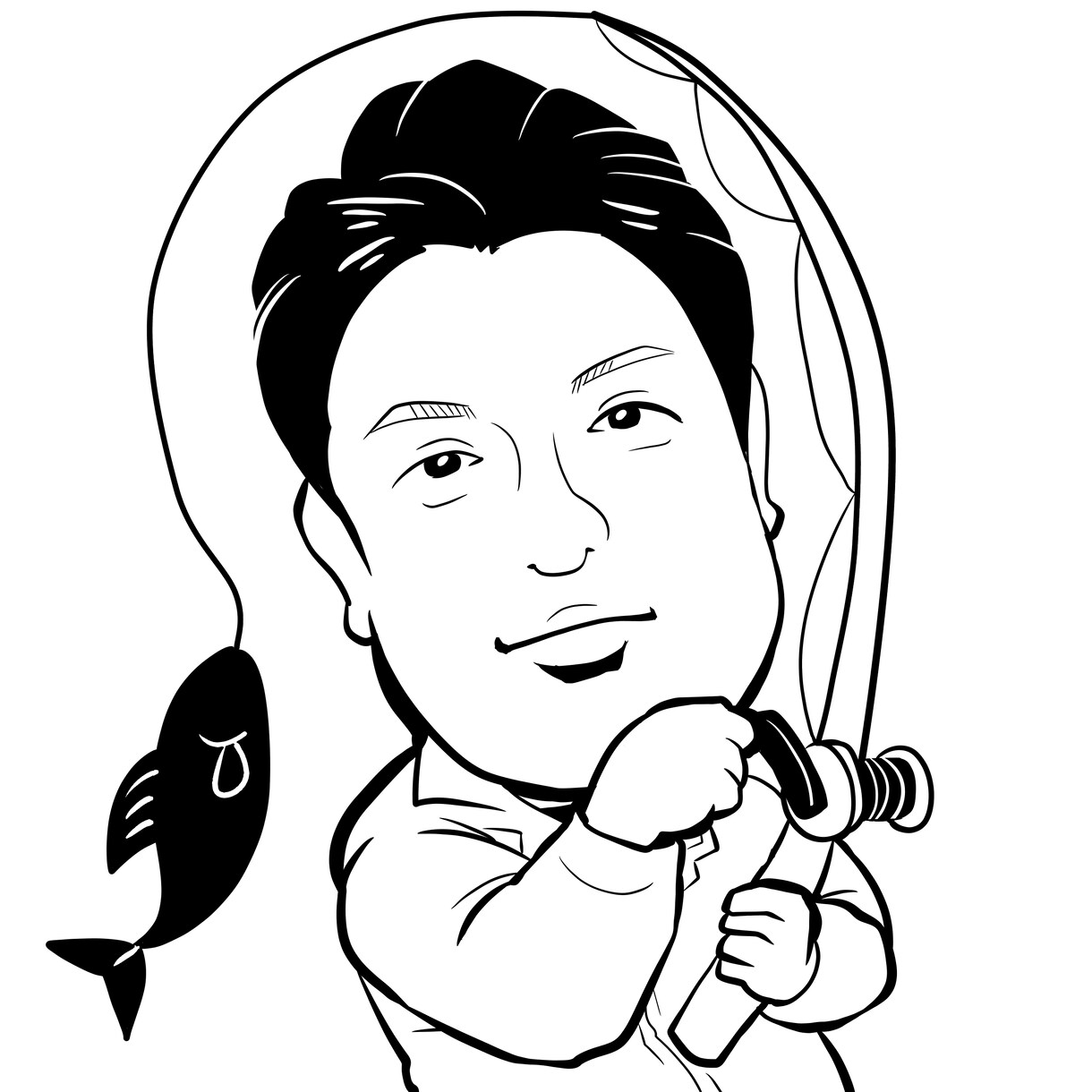 お仕事道具や小物の白黒似顔絵作成します あなたらしさと大切な道具を描く、おしゃれな白黒似顔絵 イメージ4