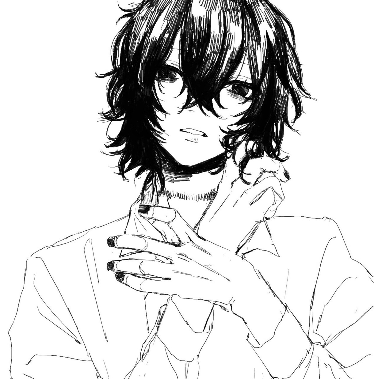 基本的にモノクロイラストを描きます 私の絵を欲しいと言ってくれる方が現れますように。 イメージ4