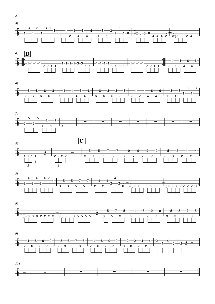 バンドカバーに必要な楽譜やタブ譜、音源を作ります 初心者〜中級者向けです！学生バンドの方におすすめです！！ イメージ1