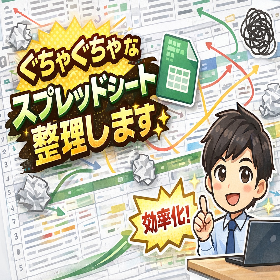 ぐちゃぐちゃなスプレッドシート整理します 使いにくいシートを効率的に整理します業務効率化・見やすく改善 イメージ2