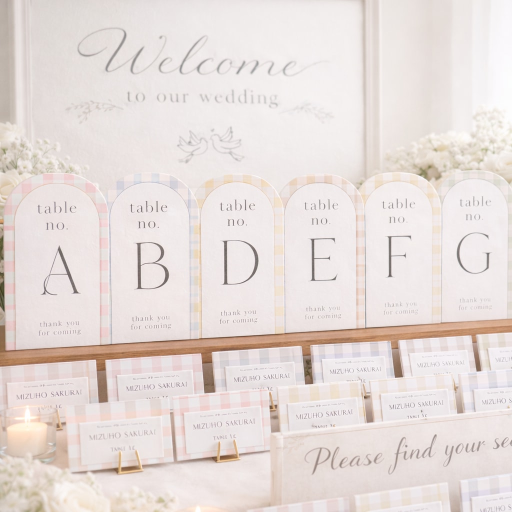 結婚式テーブルナンバー作成〜印刷まで承りますます 印刷までお任せください！カラー変更可能です！ イメージ5