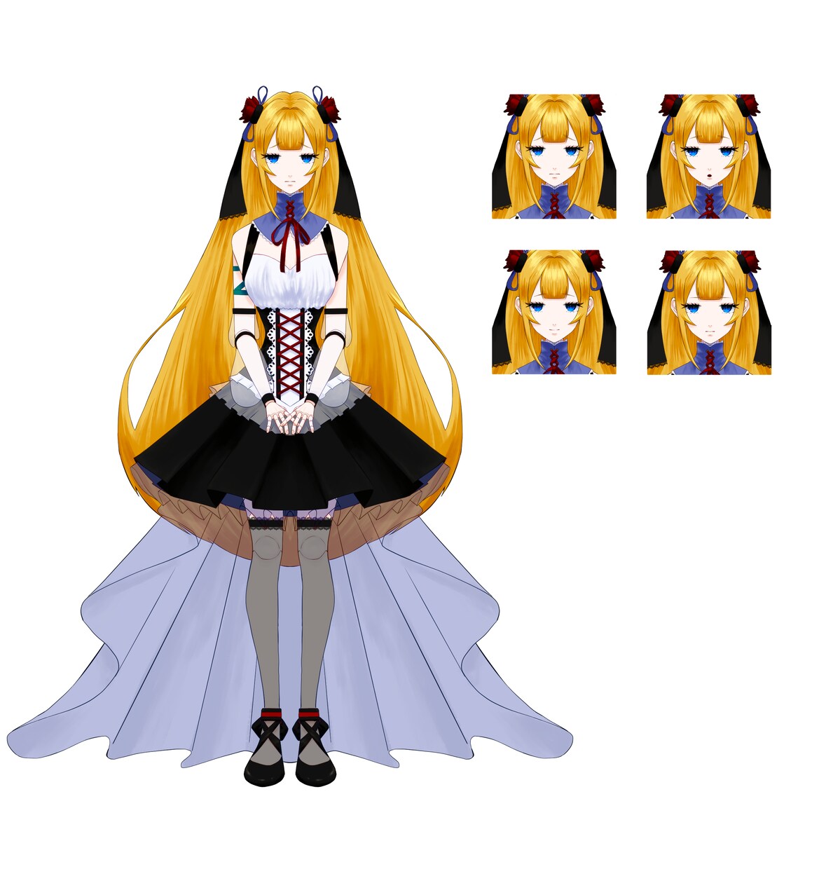 雰囲気のあるキャラクターイラスト制作致します 一枚絵、立ち絵、パーツ分けイラスト、歌ってみたイラストなど！ イメージ3