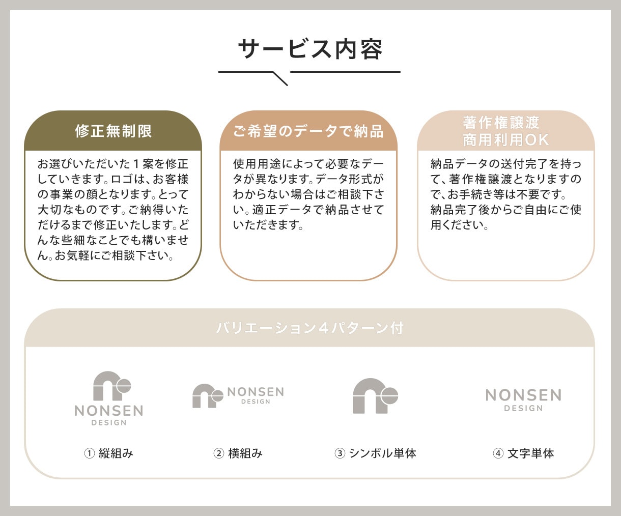 想いを込めた、永く愛されるロゴを制作します 初回３案ご提案｜心を込めて、丁寧に制作いたします。 イメージ5