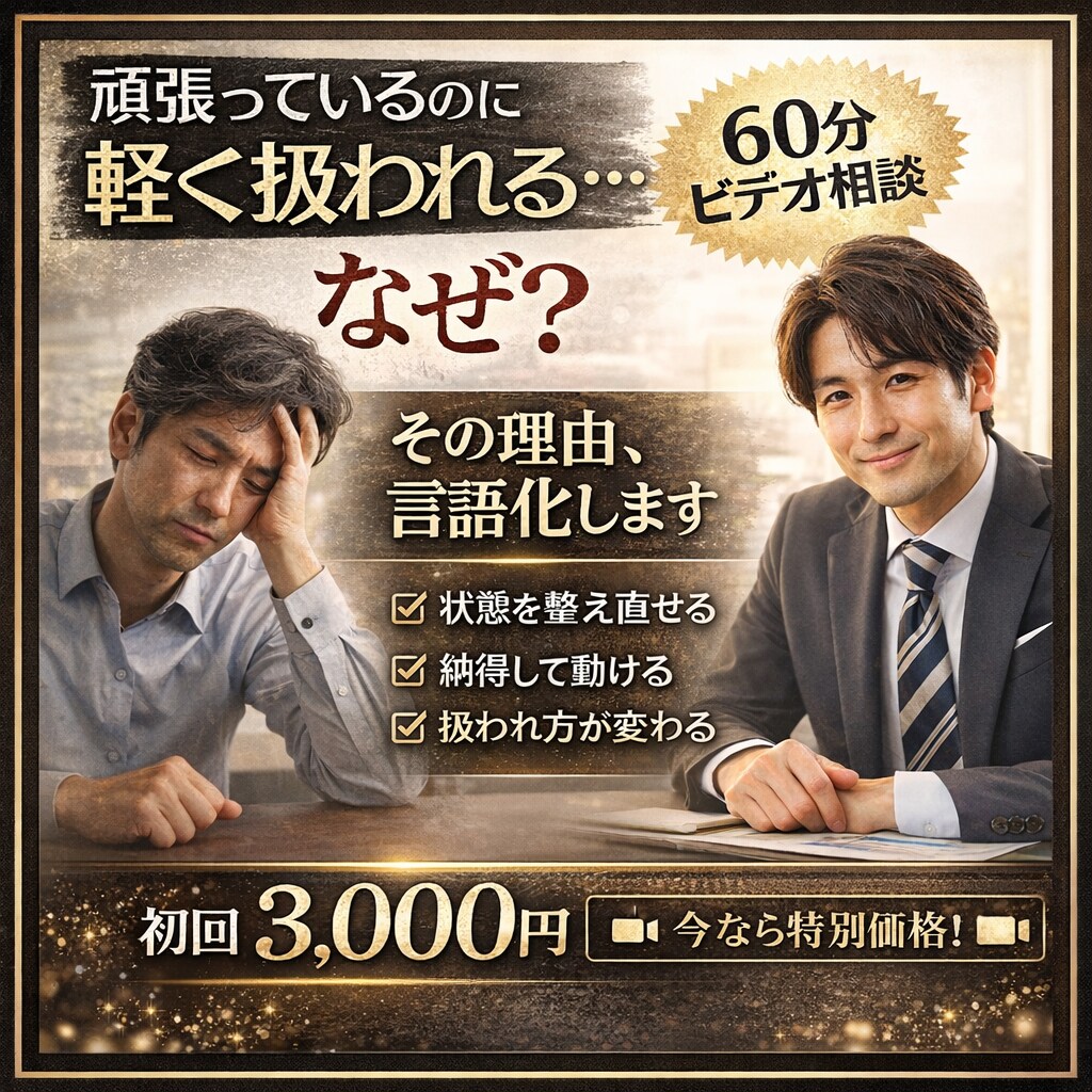 どんなに頑張っても軽く扱われる理由を整理します 原因が分かれば、扱われ方は変わってきます イメージ1