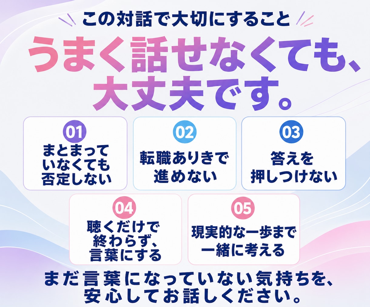 国家資格・ココナラ初出店！キャリアコーチングします 働く20∼30代の強みと価値観を言語化！通算500回の実績 イメージ5