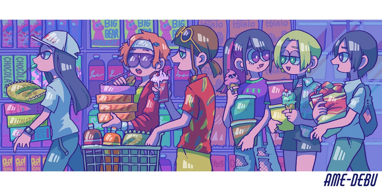 イラスト描きます ポップな絵柄であなたの思う雰囲気を絵にします。 イメージ7