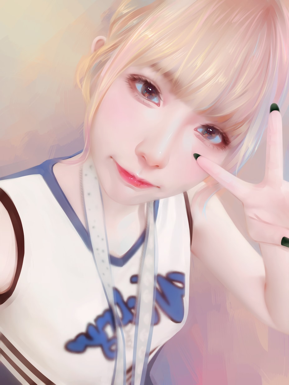美化する似顔絵を描き。美人美男化します 写真があれば手書き風に描き直す。彼氏/彼女に渡すプレゼント イメージ9