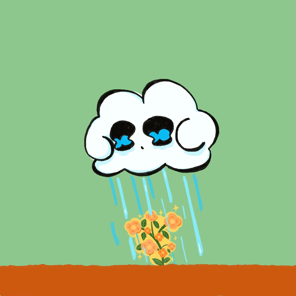 あなたの『かわいい』をポップに描きます 目がモクモクのかわいい子たちであなたのアイコン作ります☁️ イメージ7