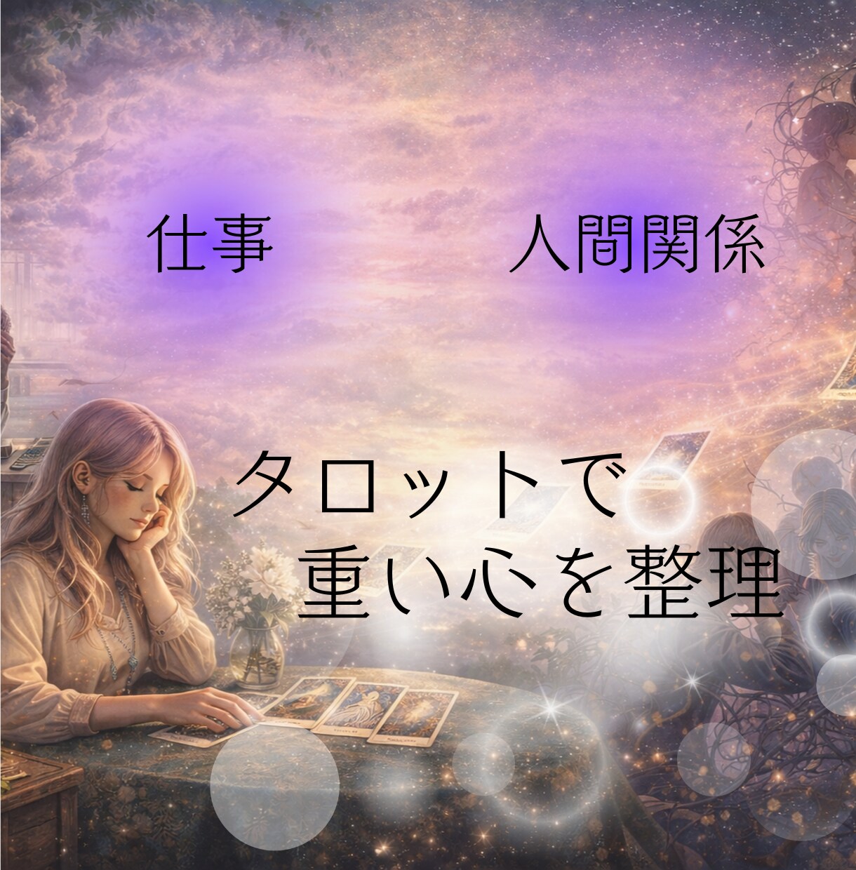 仕事や人間関係で重くなる気持ちを読み解きます タロットで仕事への不安や滞りを丁寧に整理します イメージ1
